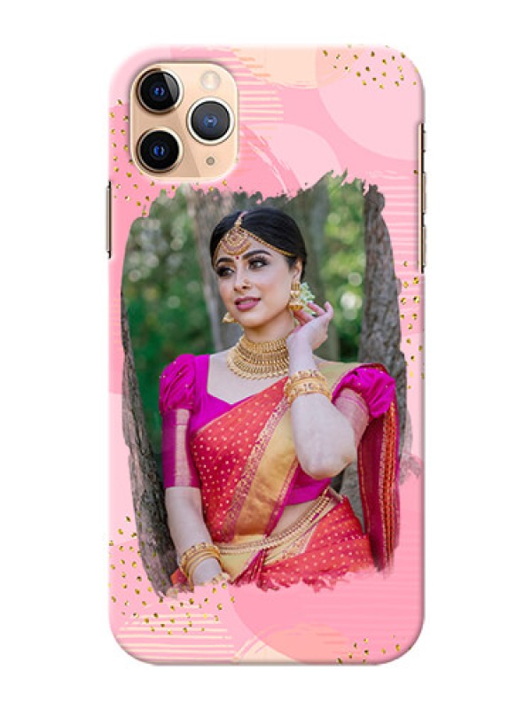 Custom Iphone 11 Pro Max Phone Covers for Girls: Gold Glitter Splash Design