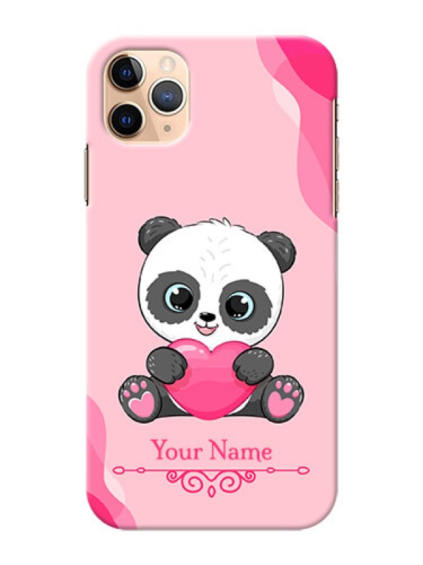 Custom iPhone 11 Pro Max Mobile Back Covers: Cute Panda Design