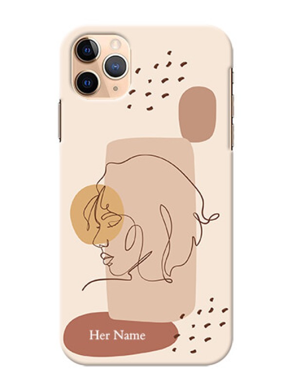 Custom iPhone 11 Pro Max Custom Phone Covers: Calm Woman line art Design