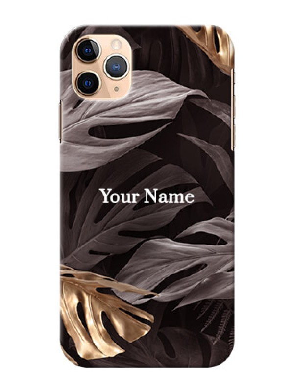 Custom iPhone 11 Pro Max Mobile Back Covers: Wild Leaves digital paint Design