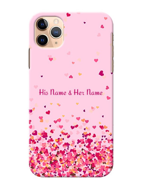 Custom iPhone 11 Pro Max Phone Back Covers: Floating Hearts Design