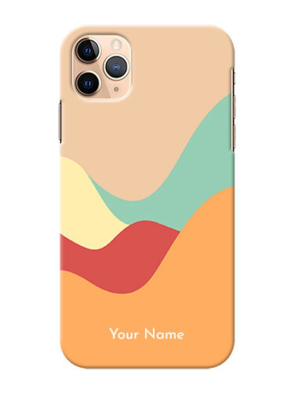 Custom iPhone 11 Pro Max Custom Mobile Case with Ocean Waves Multi-colour Design
