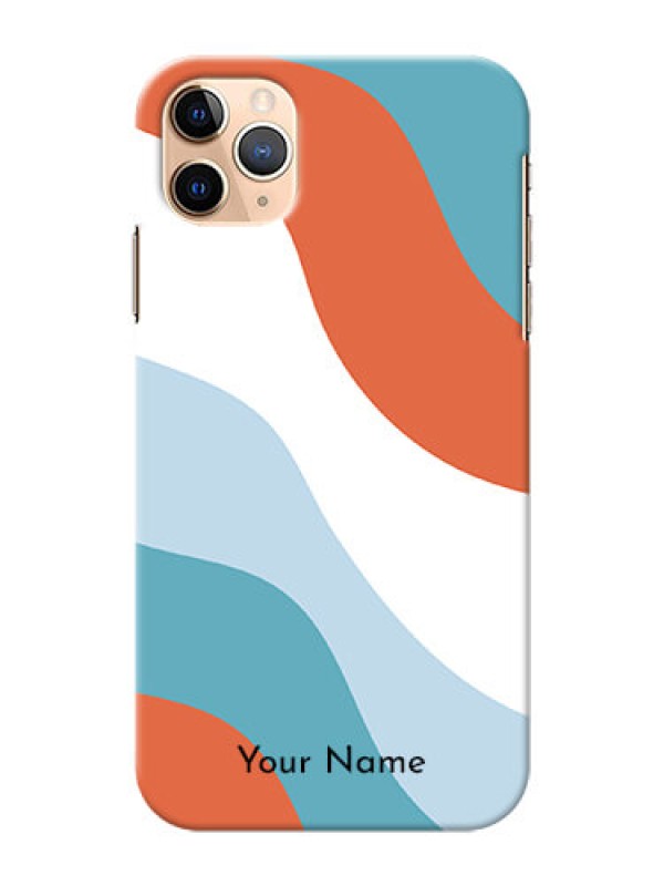 Custom iPhone 11 Pro Max Mobile Back Covers: coloured Waves Design