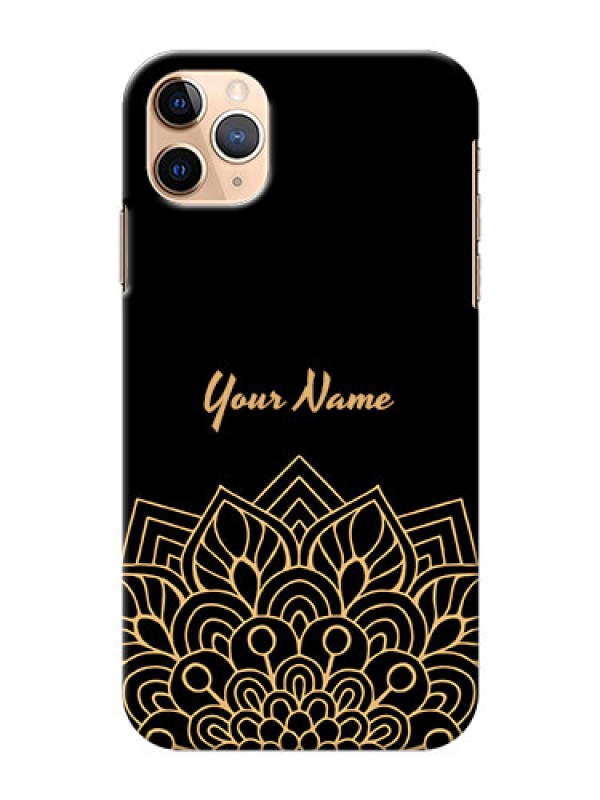 Custom iPhone 11 Pro Max Back Covers: Golden mandala Design