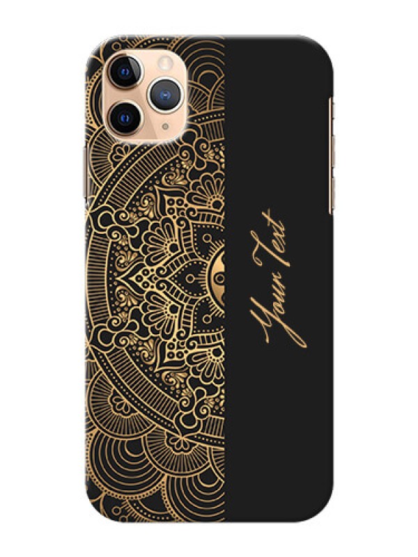 Custom iPhone 11 Pro Max Back Covers: Mandala art with custom text Design