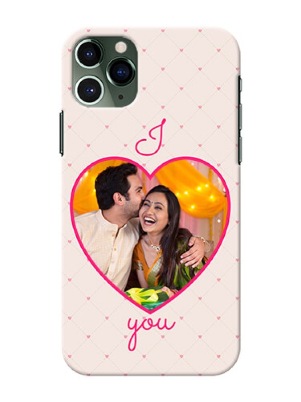 Custom Iphone 11 Pro Personalized Mobile Covers: Heart Shape Design
