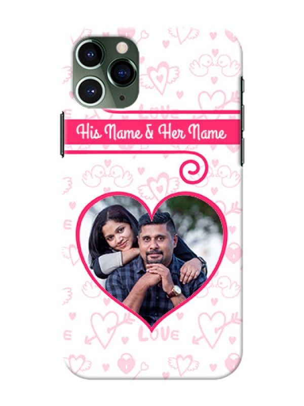 Custom Iphone 11 Pro Personalized Phone Cases: Heart Shape Love Design