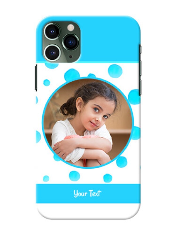 Custom Iphone 11 Pro Custom Phone Covers: Blue Bubbles Pattern Design