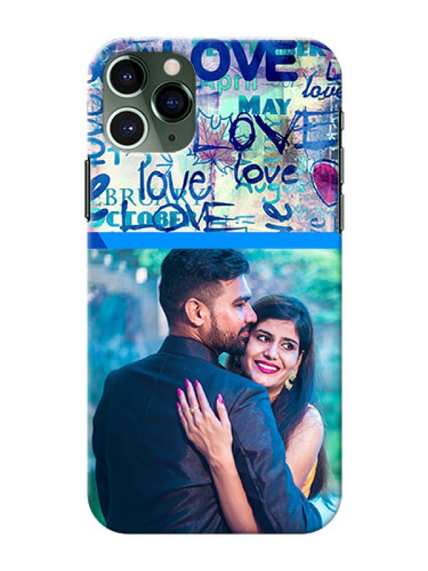 Custom Iphone 11 Pro Mobile Covers Online: Colorful Love Design