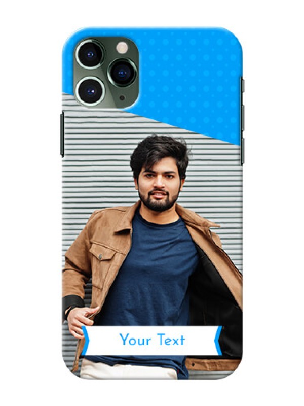 Custom Iphone 11 Pro Personalized Mobile Covers: Simple Blue Color Design