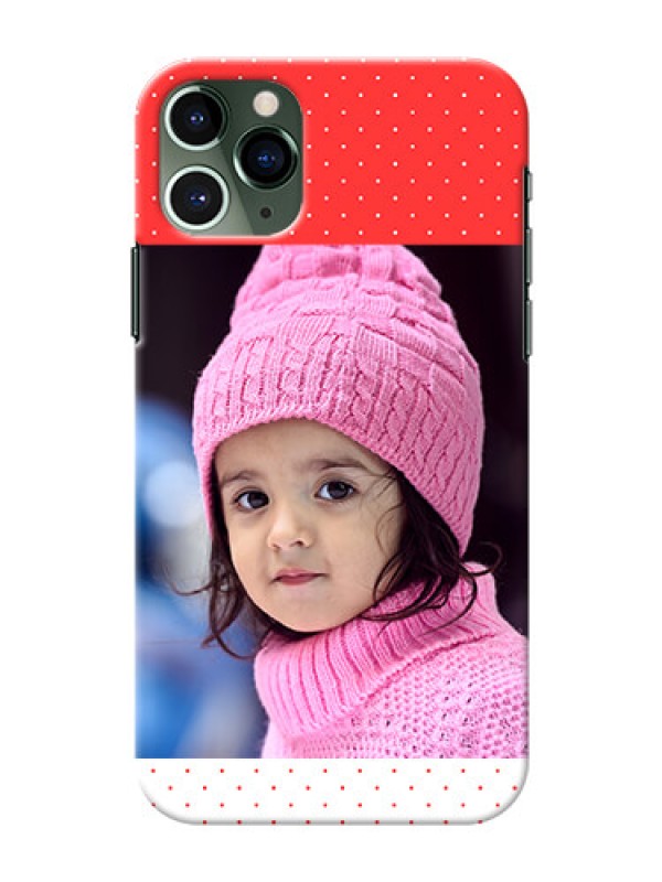 Custom Iphone 11 Pro personalised phone covers: Red Pattern Design