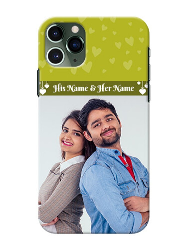 Custom Iphone 11 Pro custom mobile covers: You & Me Heart Design