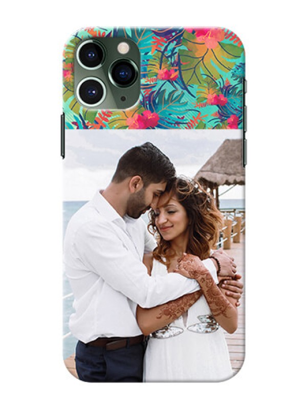 Custom Iphone 11 Pro Personalized Phone Cases: Watercolor Floral Design