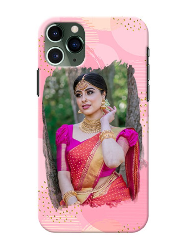 Custom Iphone 11 Pro Phone Covers for Girls: Gold Glitter Splash Design