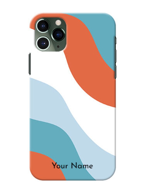 Custom iPhone 11 Pro Mobile Back Covers: coloured Waves Design