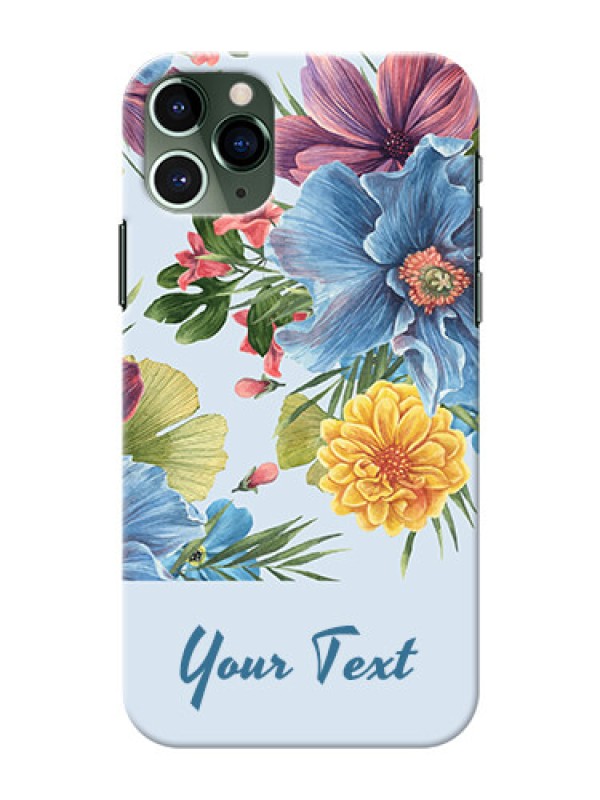 Custom iPhone 11 Pro Custom Phone Cases: Stunning Watercolored Flowers Painting Design