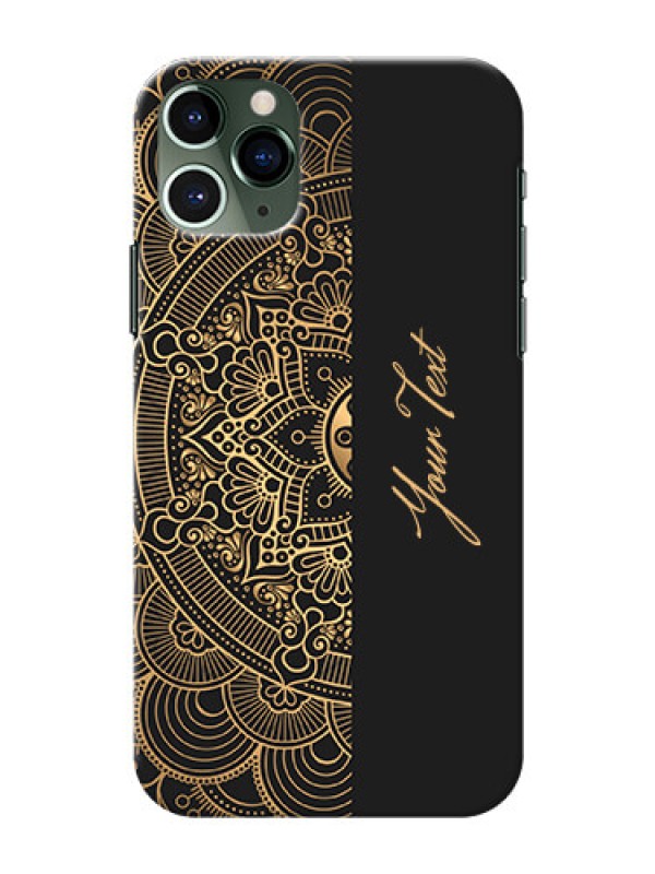 Custom iPhone 11 Pro Back Covers: Mandala art with custom text Design