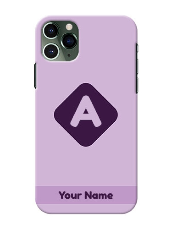 Custom iPhone 11 Pro Custom Mobile Case with Custom Letter in curved badge Design