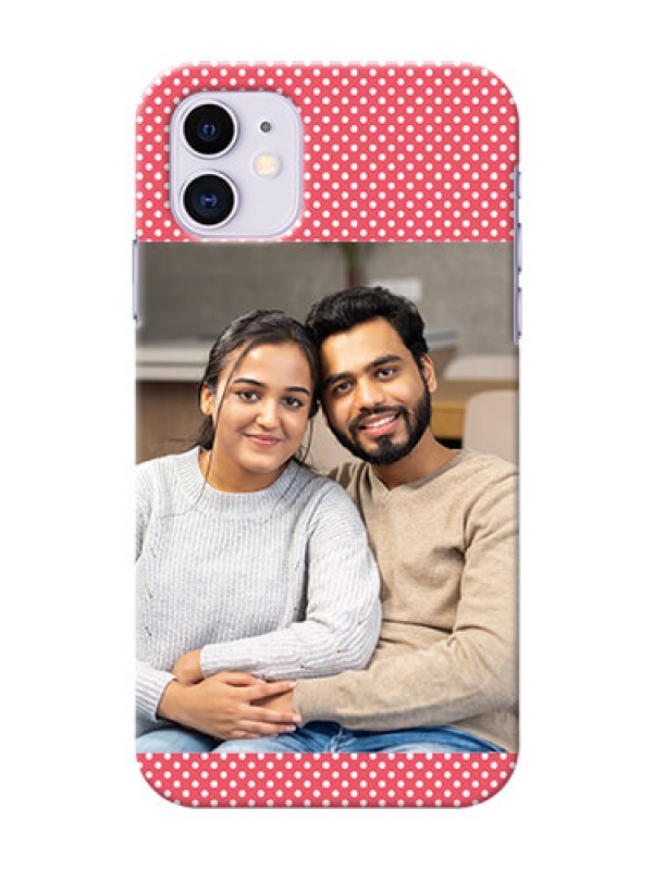 Custom Iphone 11 Custom Mobile Case with White Dotted Design