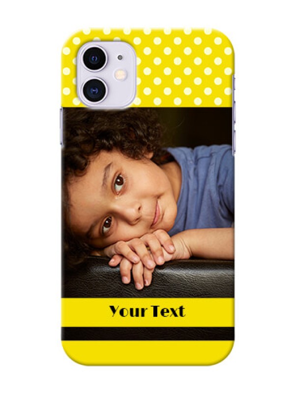 Custom Iphone 11 Custom Mobile Covers: Bright Yellow Case Design