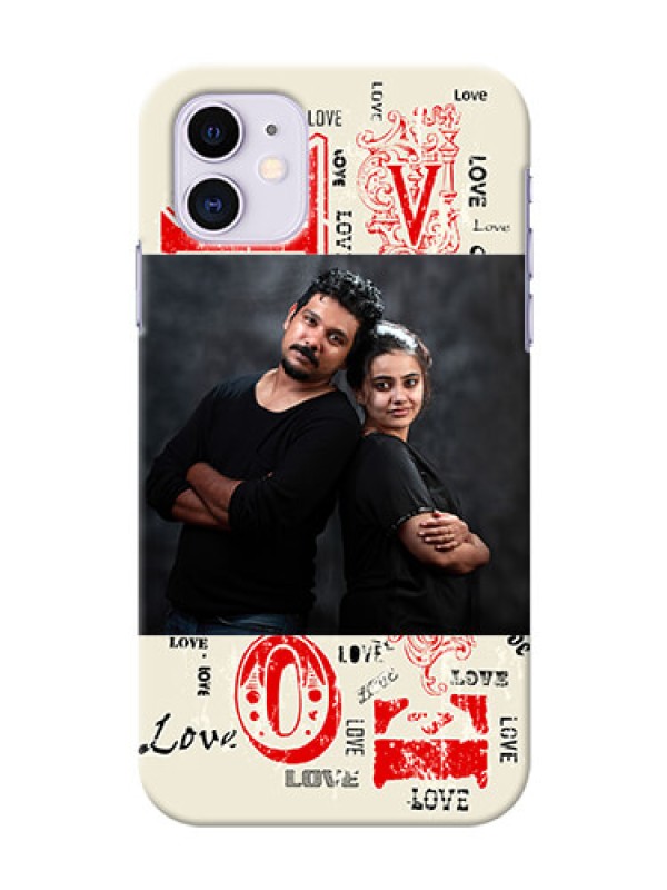 Custom Iphone 11 mobile cases online: Trendy Love Design Case