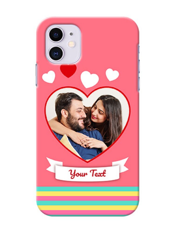 Custom Iphone 11 Personalised mobile covers: Love Doodle Design