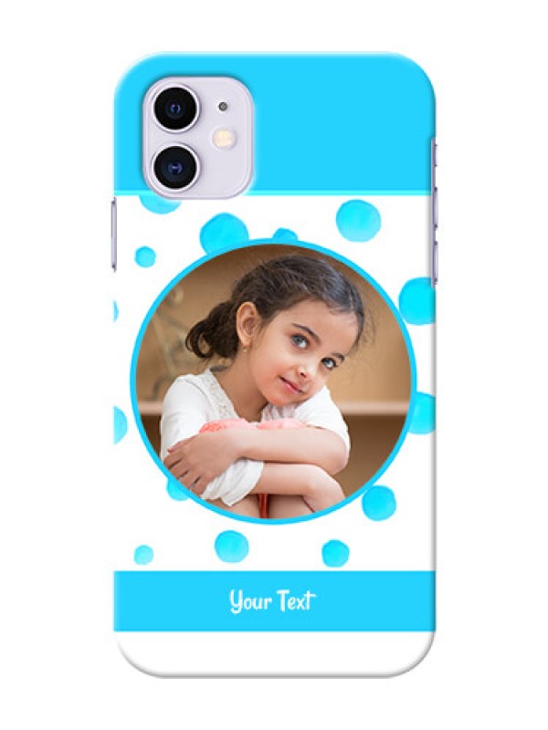 Custom Iphone 11 Custom Phone Covers: Blue Bubbles Pattern Design
