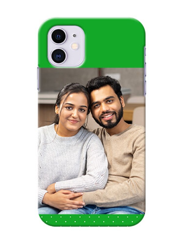 Custom Iphone 11 Personalised mobile covers: Green Pattern Design