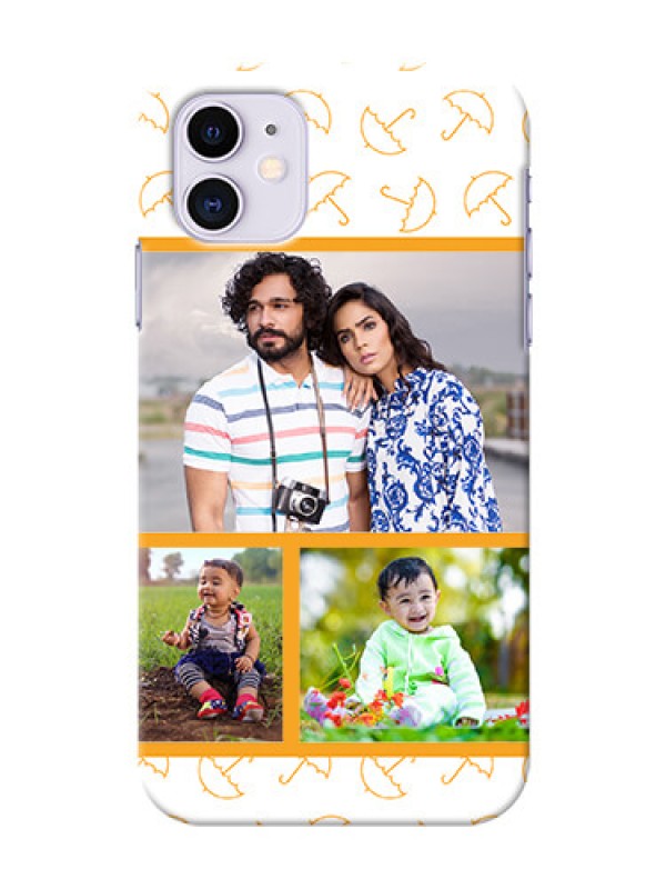 Custom Iphone 11 Personalised Phone Cases: Yellow Pattern Design
