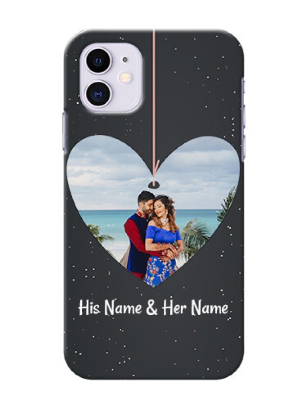 Custom Iphone 11 custom phone cases: Hanging Heart Design