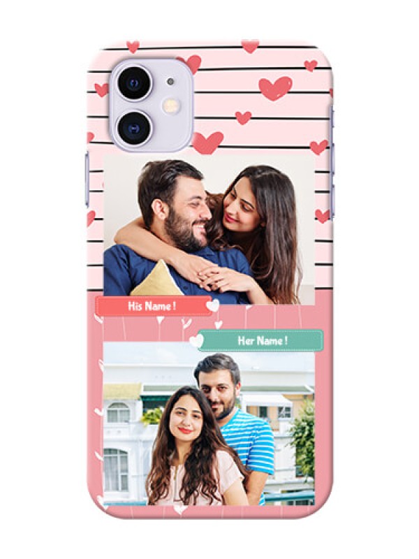 Custom Iphone 11 custom mobile covers: Photo with Heart Design