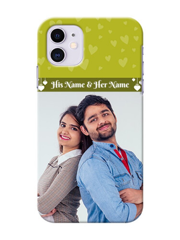 Custom Iphone 11 custom mobile covers: You & Me Heart Design