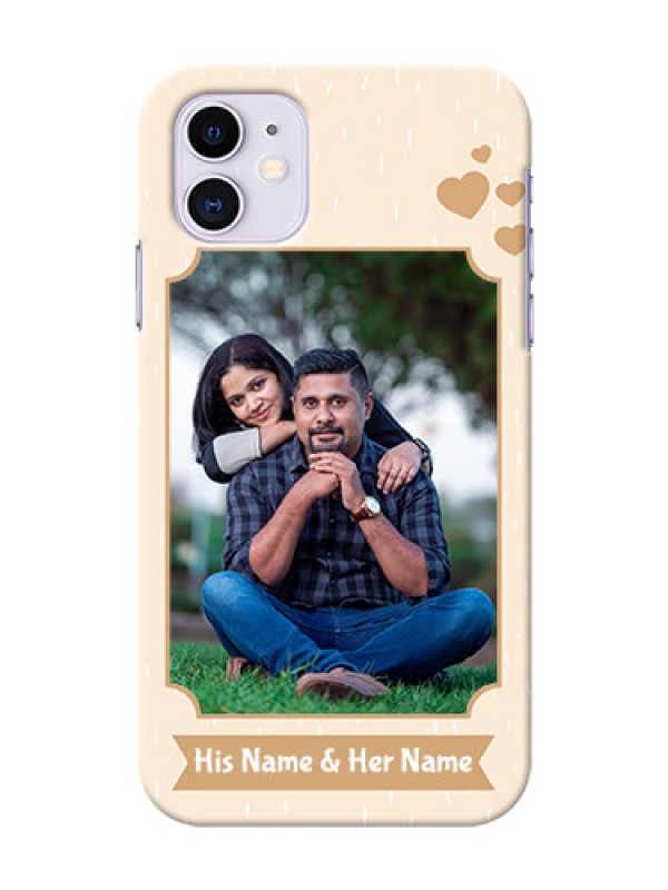 Custom Iphone 11 mobile phone cases with confetti love design 