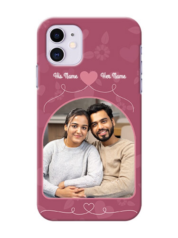 Custom Iphone 11 mobile phone covers: Love Floral Design