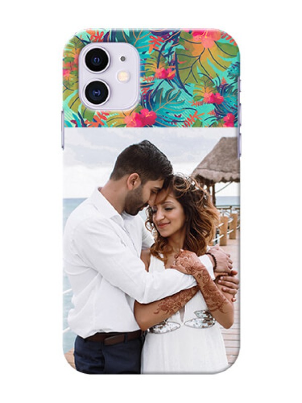Custom Iphone 11 Personalized Phone Cases: Watercolor Floral Design