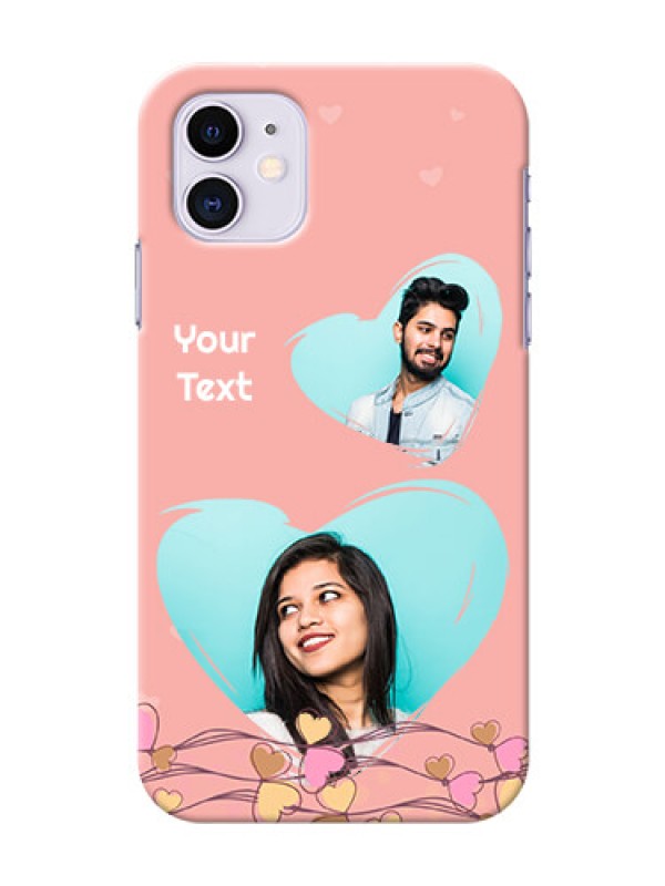 Custom Iphone 11 customized phone cases: Love Doodle Design