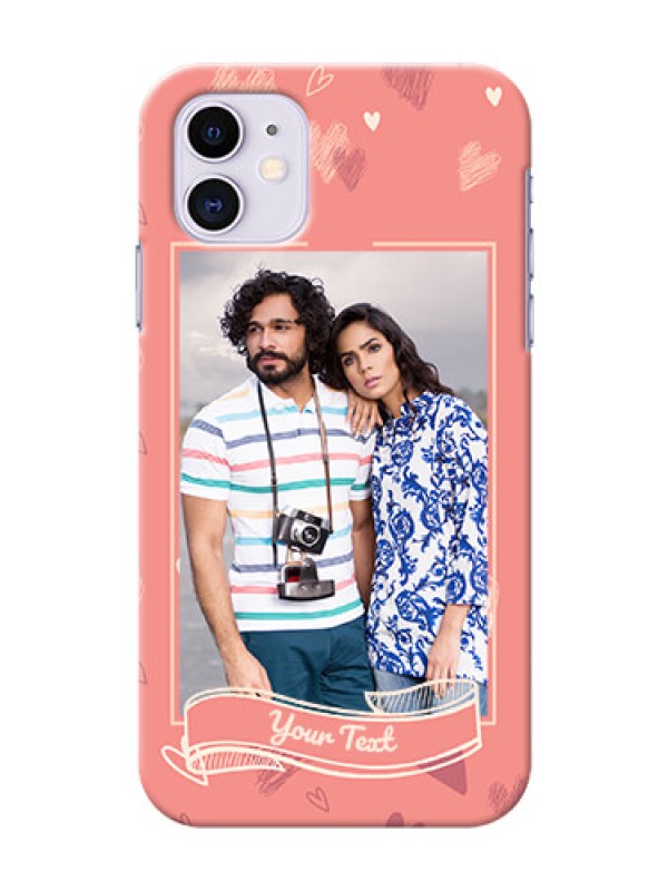Custom Iphone 11 custom mobile phone cases: love doodle art Design