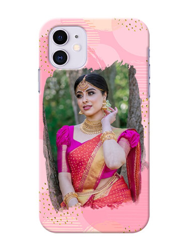 Custom Iphone 11 Phone Covers for Girls: Gold Glitter Splash Design