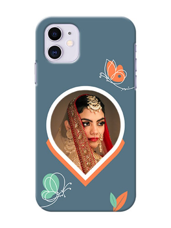 Custom iPhone 11 Custom Mobile Case with Droplet Butterflies Design