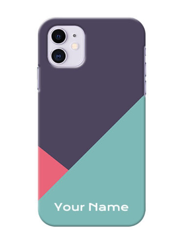 Custom iPhone 11 Custom Phone Cases: Tri Color abstract Design
