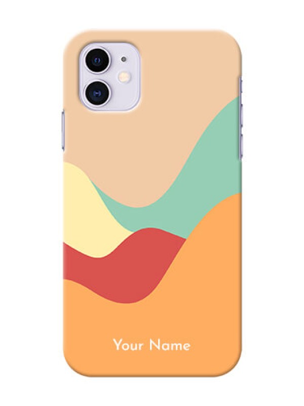 Custom iPhone 11 Custom Mobile Case with Ocean Waves Multi-colour Design