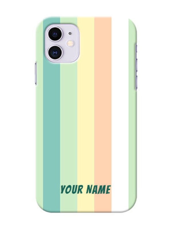 Custom iPhone 11 Back Covers: Multi-colour Stripes Design