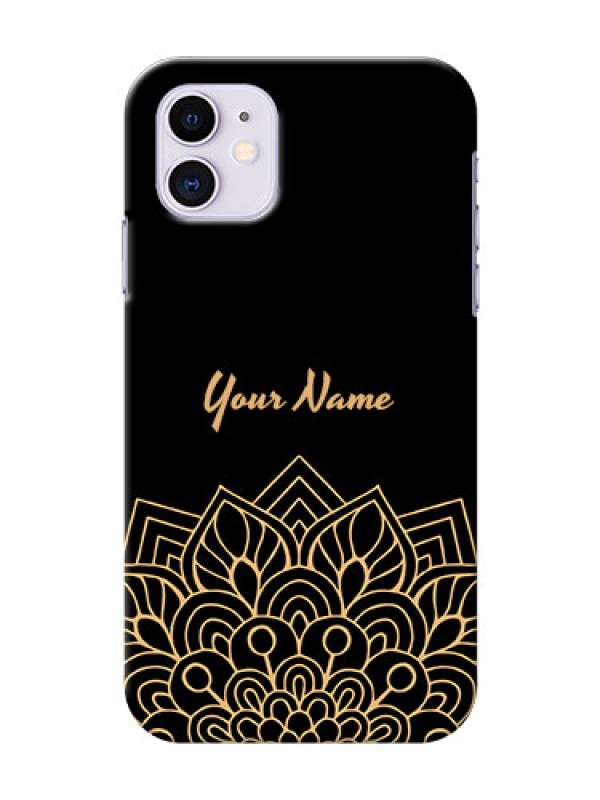 Custom iPhone 11 Back Covers: Golden mandala Design