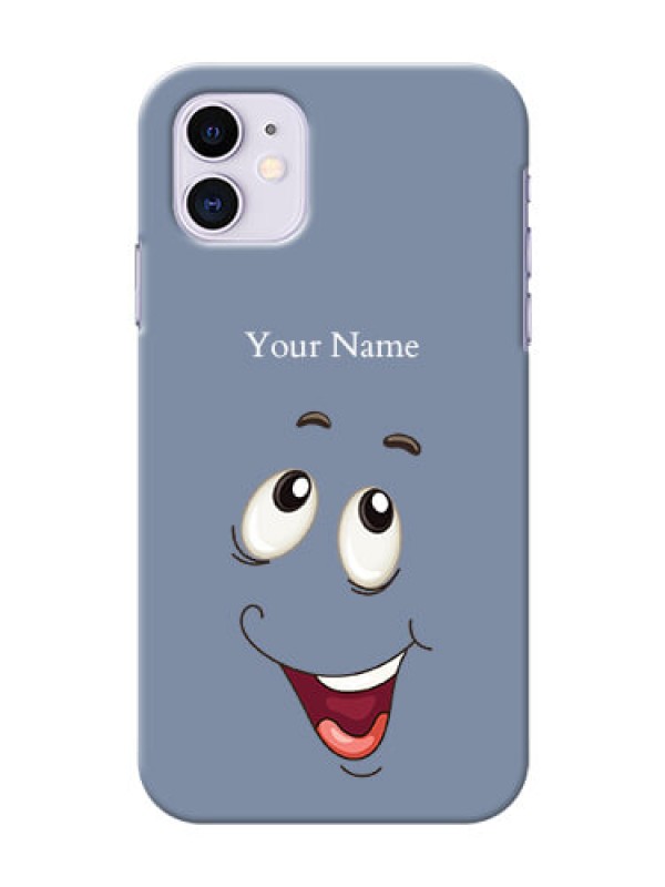 Custom iPhone 11 Phone Back Covers: Laughing Cartoon Face Design