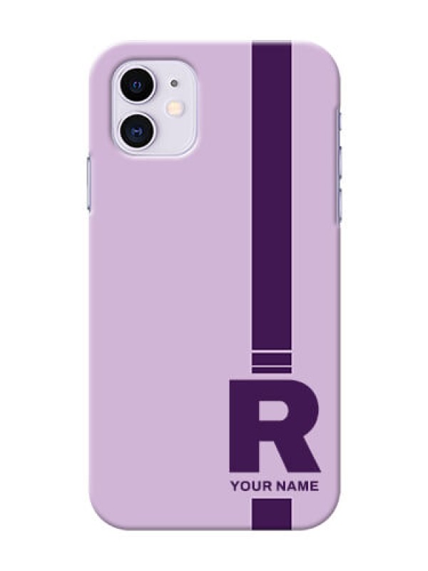 Custom iPhone 11 Custom Phone Covers: Simple dual tone stripe with name Design