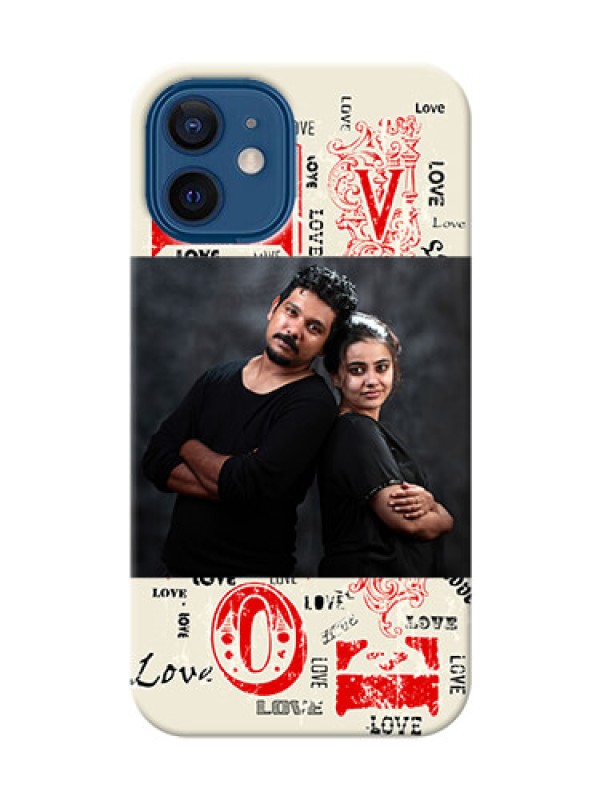 Custom iPhone 12 Mini mobile cases online: Trendy Love Design Case