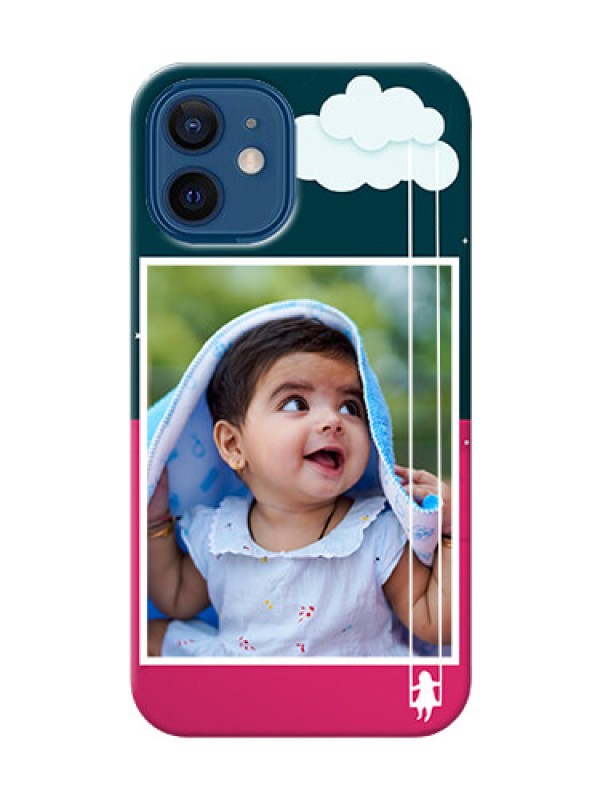 Custom iPhone 12 Mini custom phone covers: Cute Girl with Cloud Design
