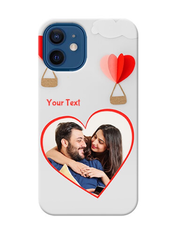 Custom iPhone 12 Mini Phone Covers: Parachute Love Design