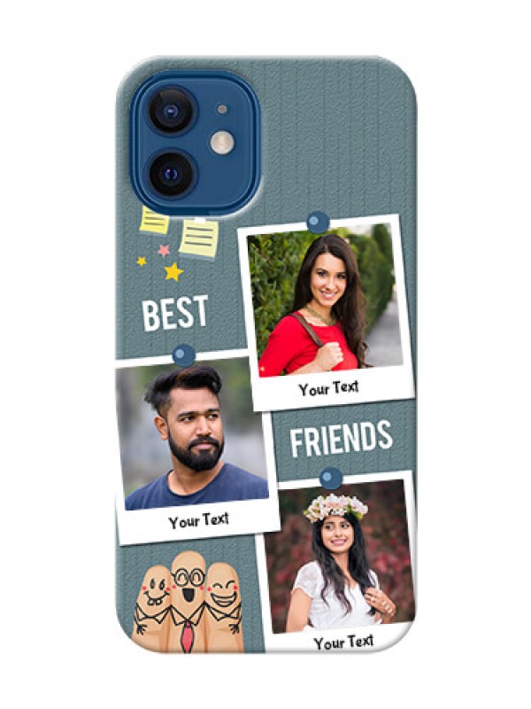 Custom iPhone 12 Mini Mobile Cases: Sticky Frames and Friendship Design