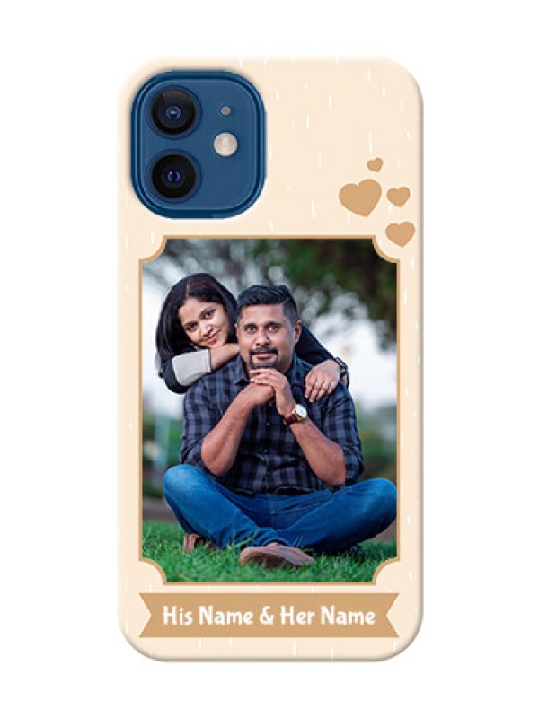 Custom iPhone 12 Mini mobile phone cases with confetti love design 